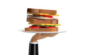 Sandwich signature gourmand garni de produits nobles sur pain artisanal à Wavre